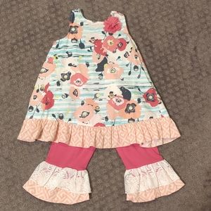 Peaches & Cream Girls Matching Set - size 6